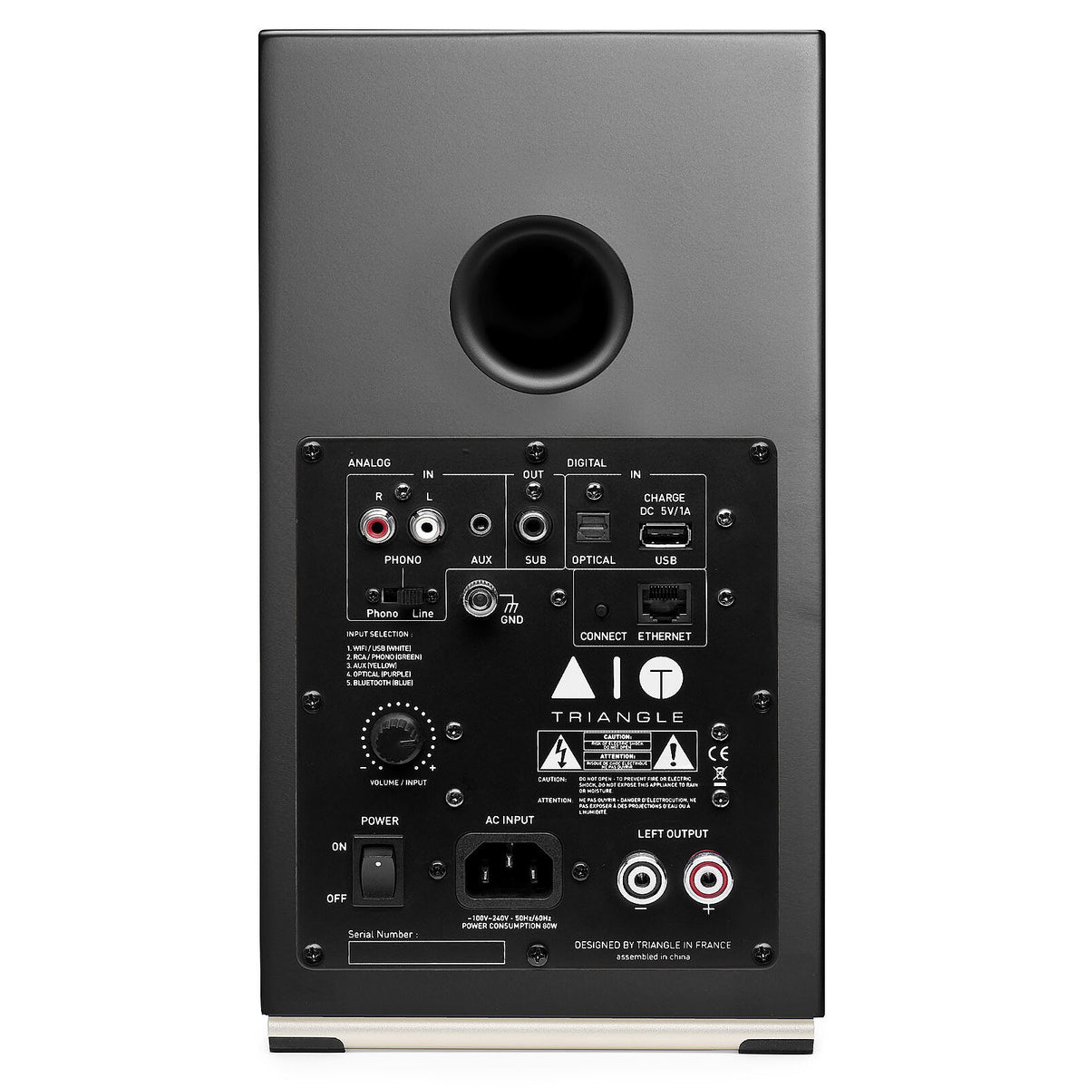 TRIANGLE - AIO Twin - Wireless WiFi & Bluetooth Speakers(Pair, Graphite Black)